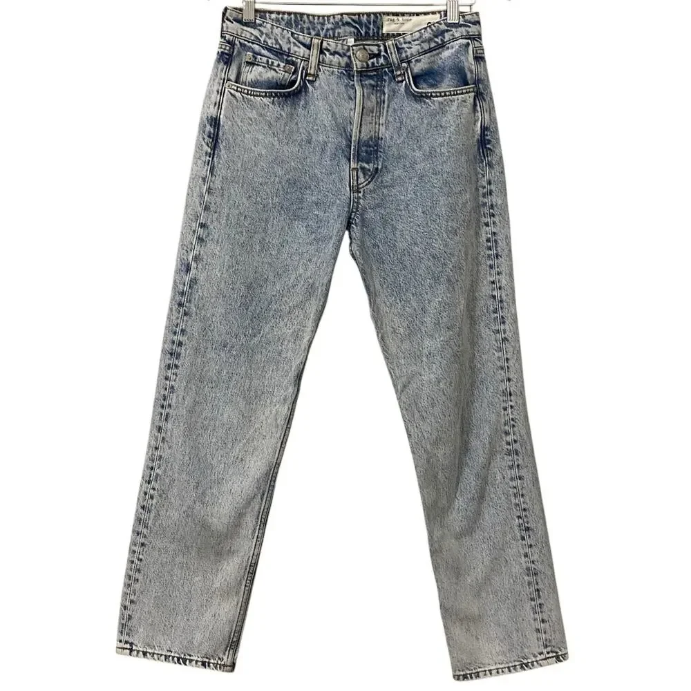 Rag & Bone Maya High Rise Ankle Slim Jeans US 28 Belmar Blue Rigid Denim